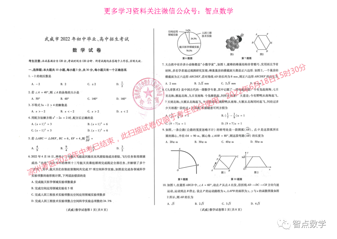 中考試卷2021年數學甘肅_甘肅中考數學試卷真題2021_甘肅中考數學試卷真題2022